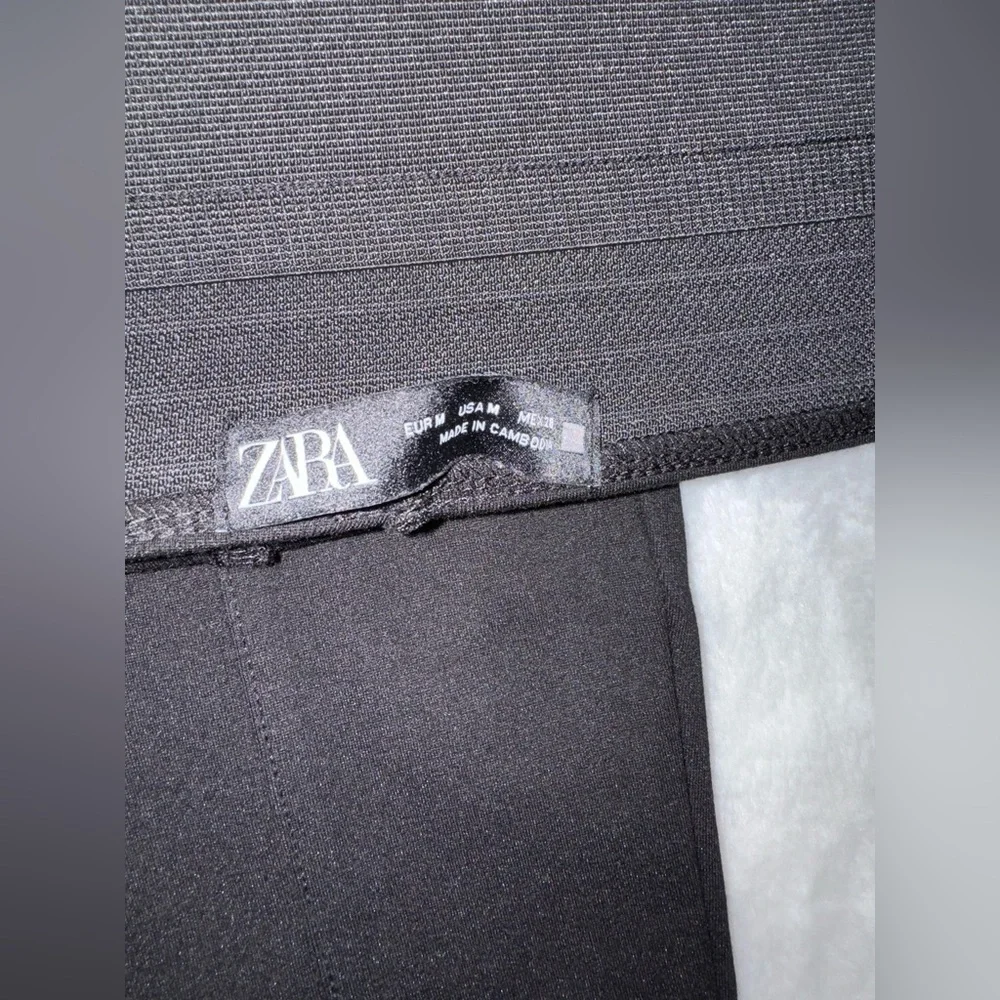 Zara Black Stretch Leggings - Picture 2 of 7